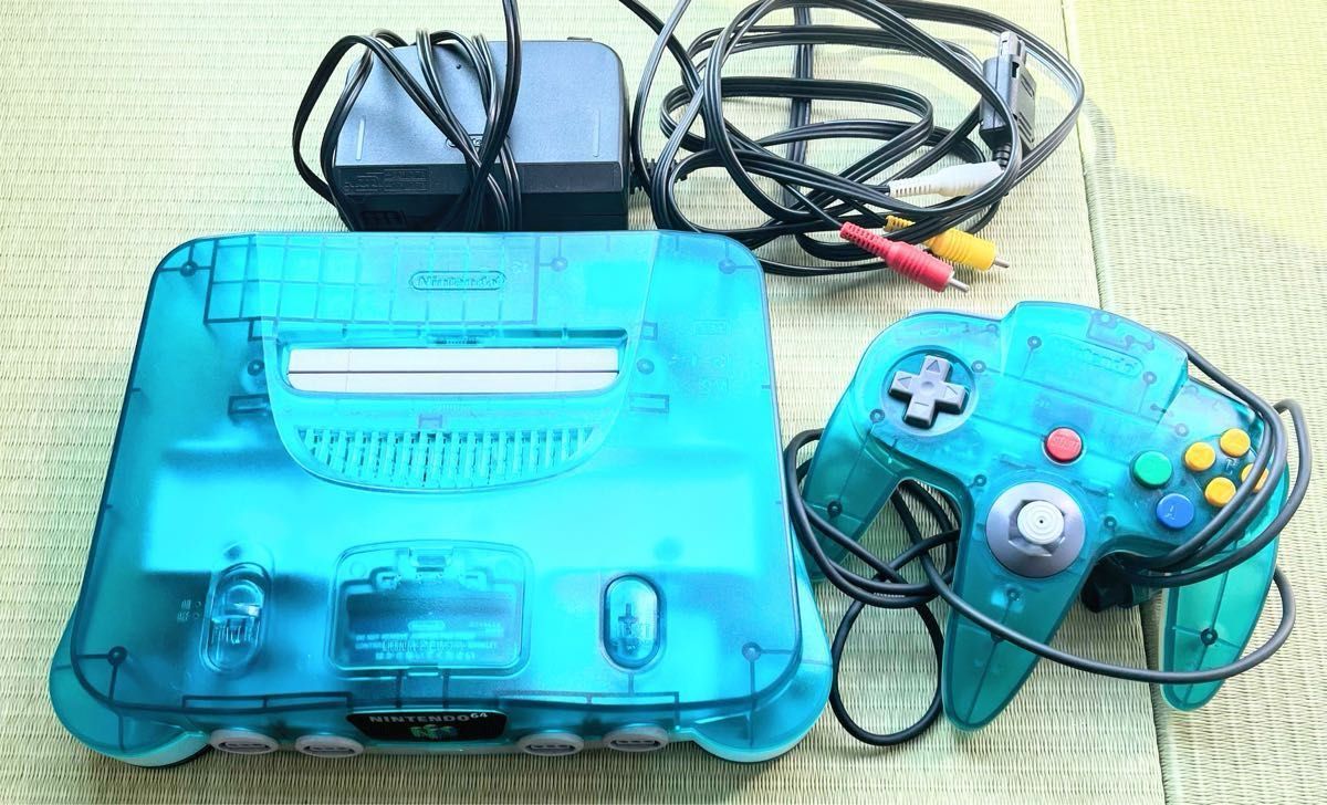 NINTENDO64 本体 一式 クリアブルー 人気 コントローラー AC NINTENDO64 本体 一式 クリアブルー 人気 コントローラー AC