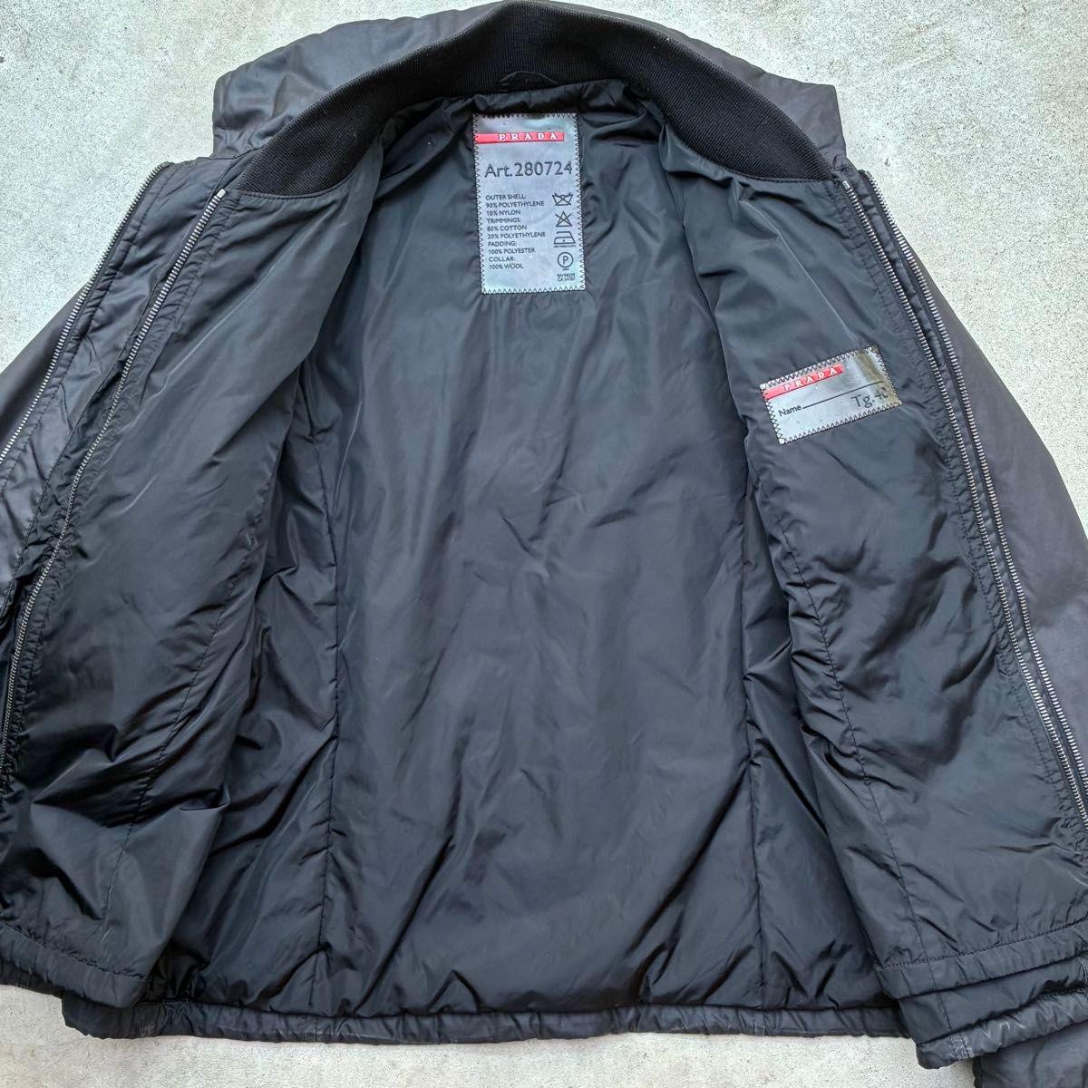 archive prada sport nylon layered jacket ライダース ブルゾン archive prada sport nylon layered jacket ライダース ブルゾン