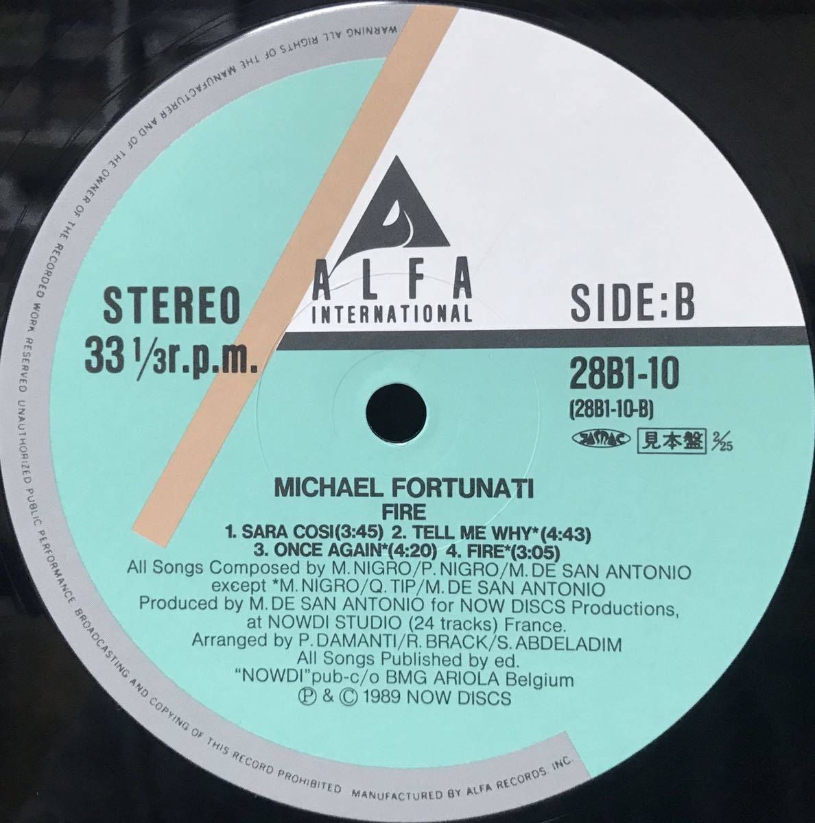 見本盤 MICHELE FORTUNATI / LET MDOWN 12inchバージョン収録の人気アルバムレコードその他にもプロモーション盤 人気レコード 多数出品中_画像5
