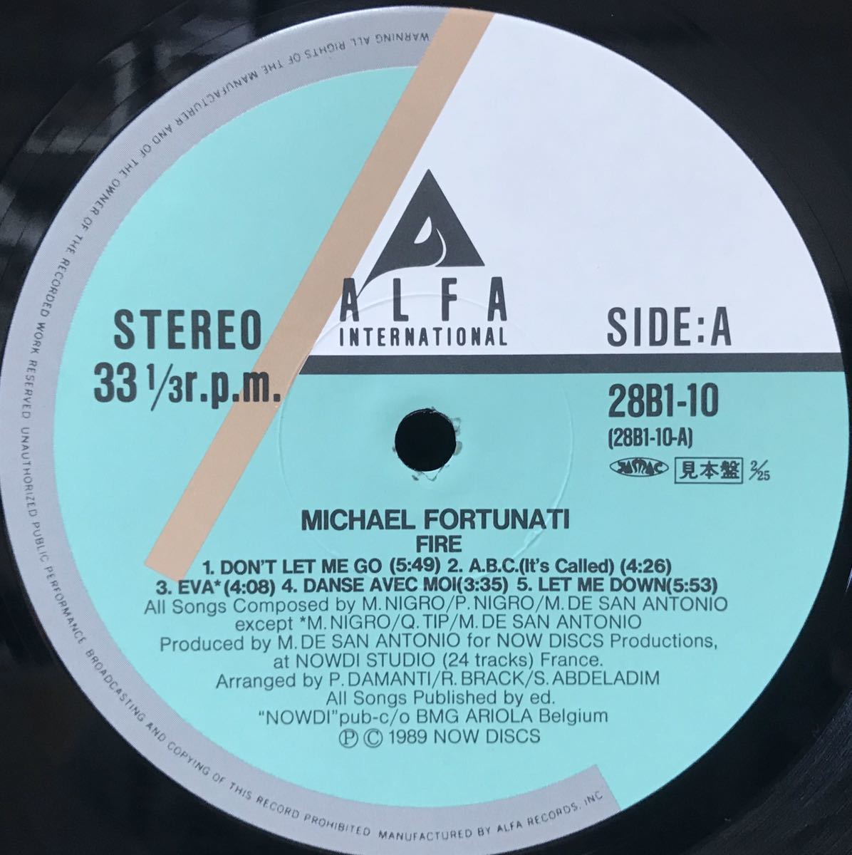 見本盤 MICHELE FORTUNATI / LET MDOWN 12inchバージョン収録の人気アルバムレコードその他にもプロモーション盤 人気レコード 多数出品中_画像4