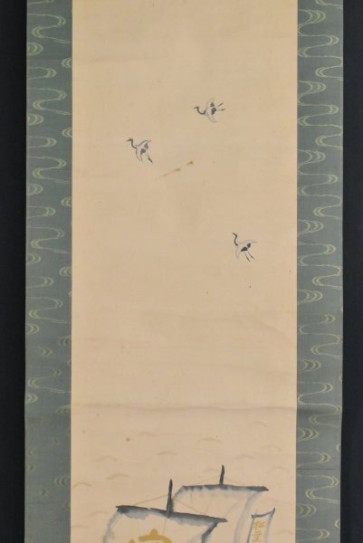 K5391 真作 平井楳仙「寶船」紙本 共箱 肉筆 竹内栖鳳師事 宝船 K5391 真作 平井楳仙「寶船」紙本 共箱 肉筆 竹内栖鳳師事 宝船