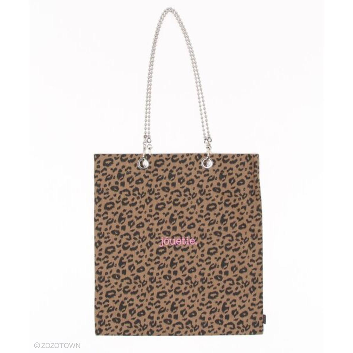 【大人気完売品】 jouetie   キャンバストート BAG    レオパード  大容量