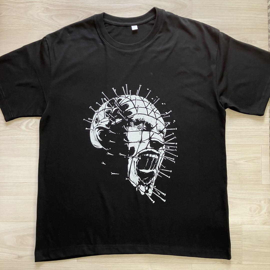 【未使用品】 映画 ヘル・レイザー Hellraiser ホラー MOVIE ムービー Tシャツ ブラック 半袖 トップス L 綿 コットン アメリカ ピンヘッド