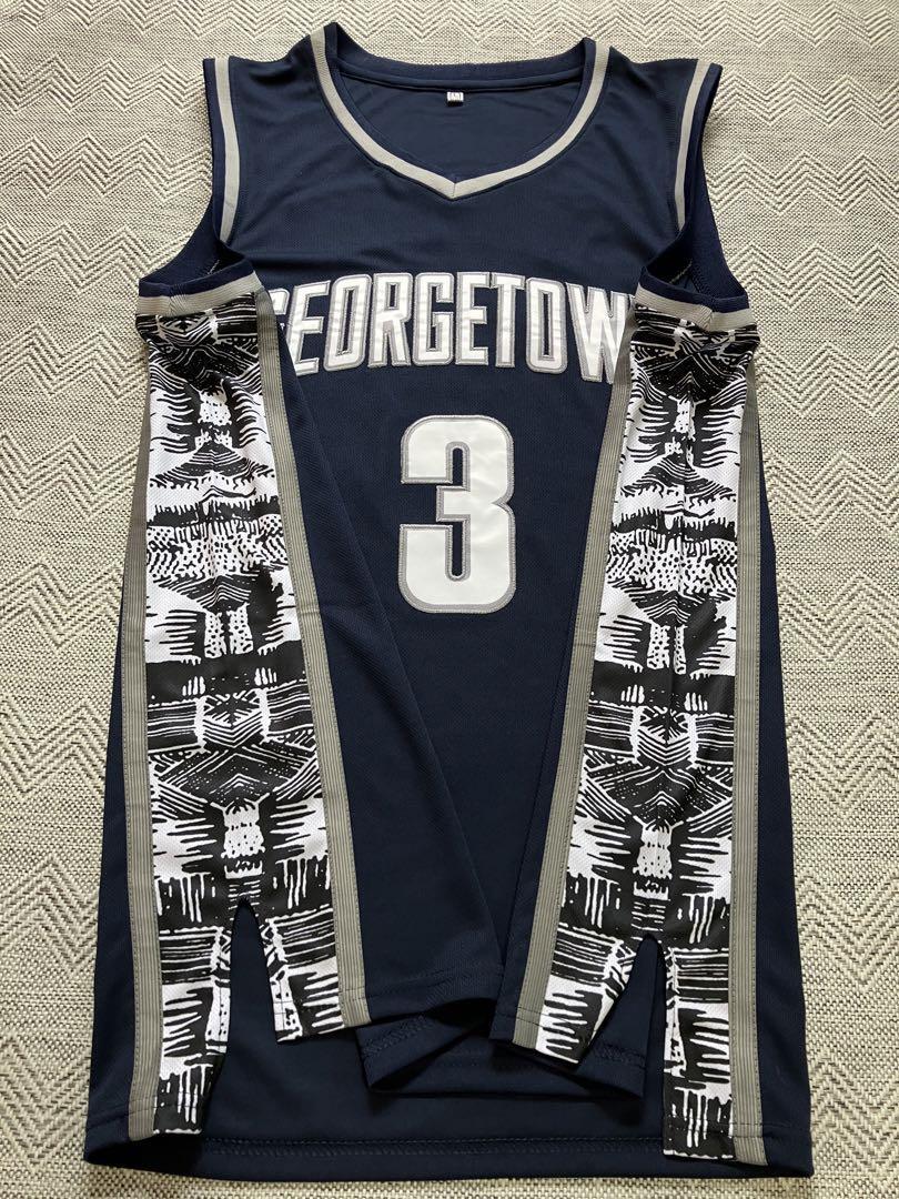 【未使用品】 ジョージタウン大學(xué)時(shí)代 IVERSON #3 アレン?アイバーソン ★NBA ユニフォーム ゲームシャツ ジャージ　L　刺繍　美品