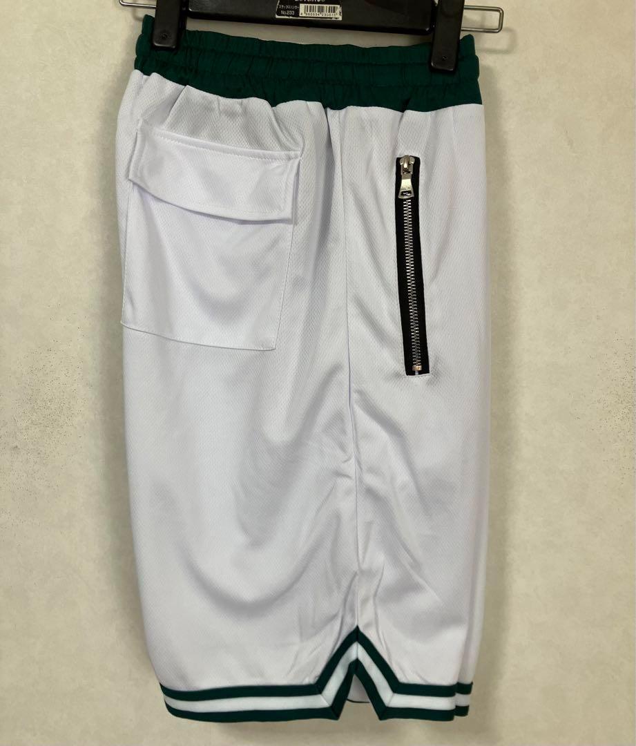 ★未使用品 NBA ボストン?セルティックス CELTICS バスケットボール バスパン ショーツ ユニフォーム バスケ ジャージ ハーフパンツ XL 白