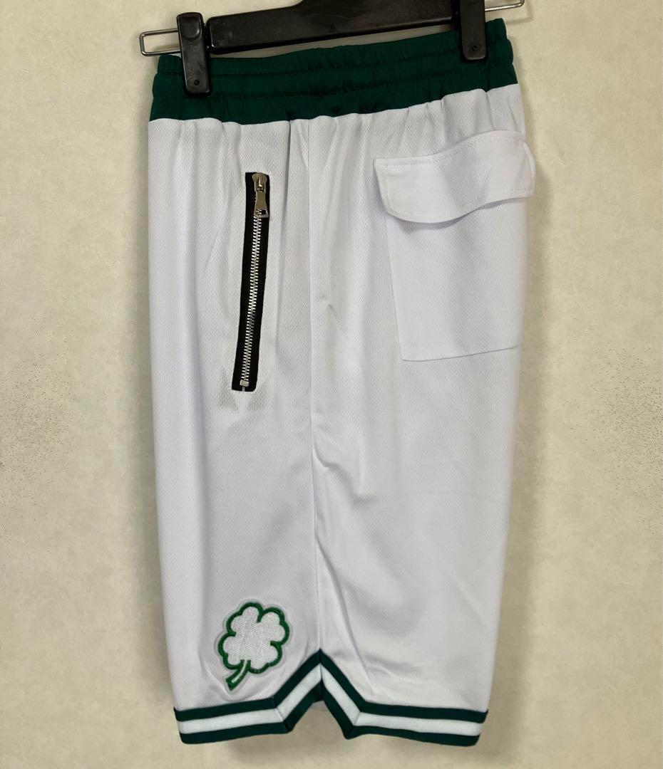 ★未使用品 NBA ボストン?セルティックス CELTICS バスケットボール バスパン ショーツ ユニフォーム バスケ ジャージ ハーフパンツ XL 白