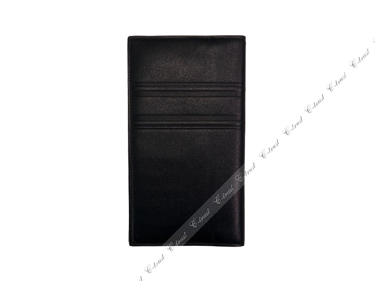 J624.. Brioni ブリオーニ 長財布 ウォレット 2つ折り カードケース レザー ロゴ イタリア制 ★ 1028 ブラック