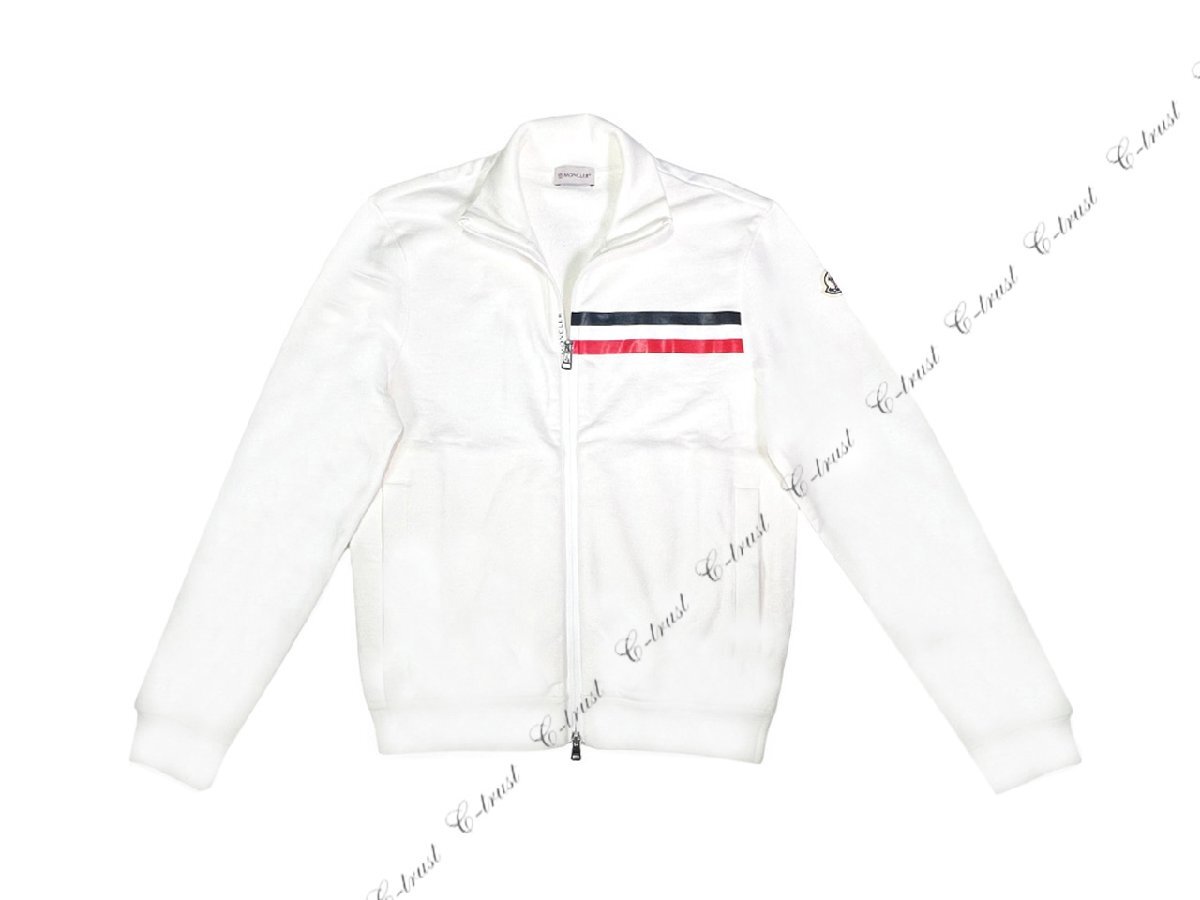 K461-S.. MONCLER モンクレール ジップアップ スウェット カーディガン トリコロール ★ 034 ホワイト