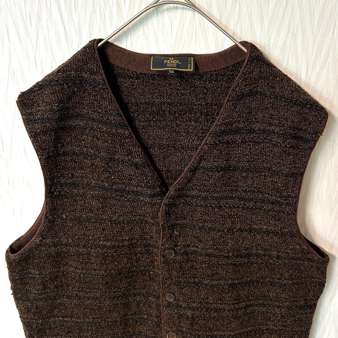 フェンディ FENDI ベスト ベスト ブラウン