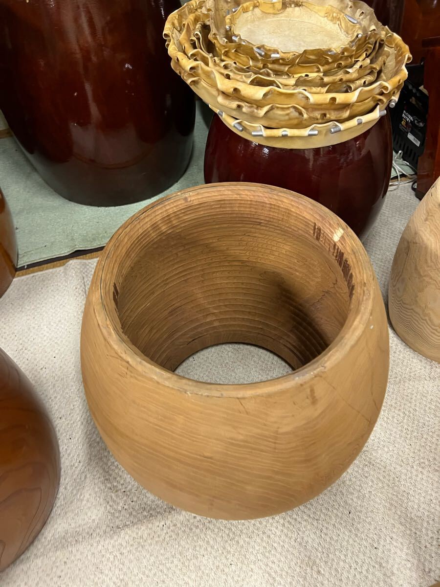 和太鼓 くり抜き胴 1尺5寸 欅 新品未使用