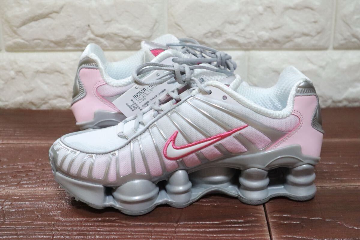 新品 定価27280円 23㎝ NIKE ナイキ　ウィメンズ ショックス TL W SHOX TL メタリックプラチナム　ピンクフォーム