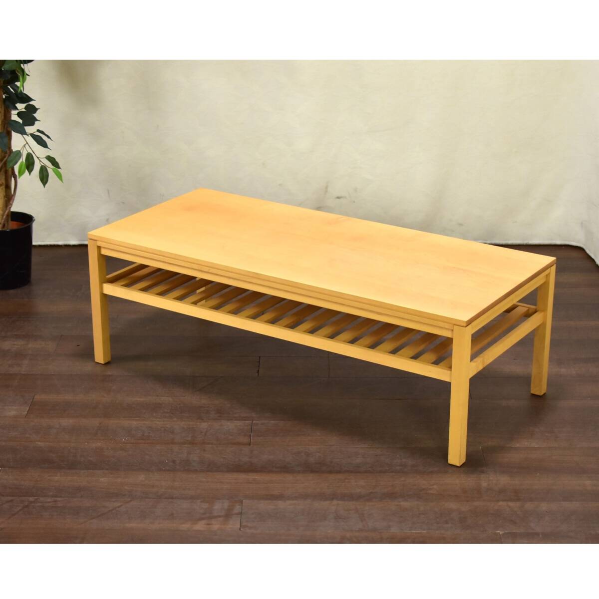 yt1677ジ モデルルーム展示品 カリモク リビングテーブル TU4105 QP 幅120cm センターテーブル/シンプル/ナチュラル/北歐スタイル 60908-13