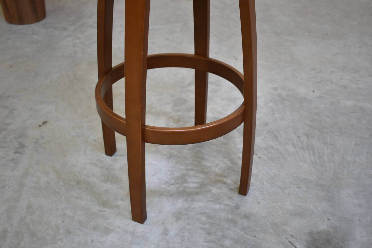 zyt2094ジ [2腳セット] Tendo/天童木工 ハイチェア/バースツール カウンター/丸椅子/エスニック/アンティーク/ヴィンテージ家具 70420-01