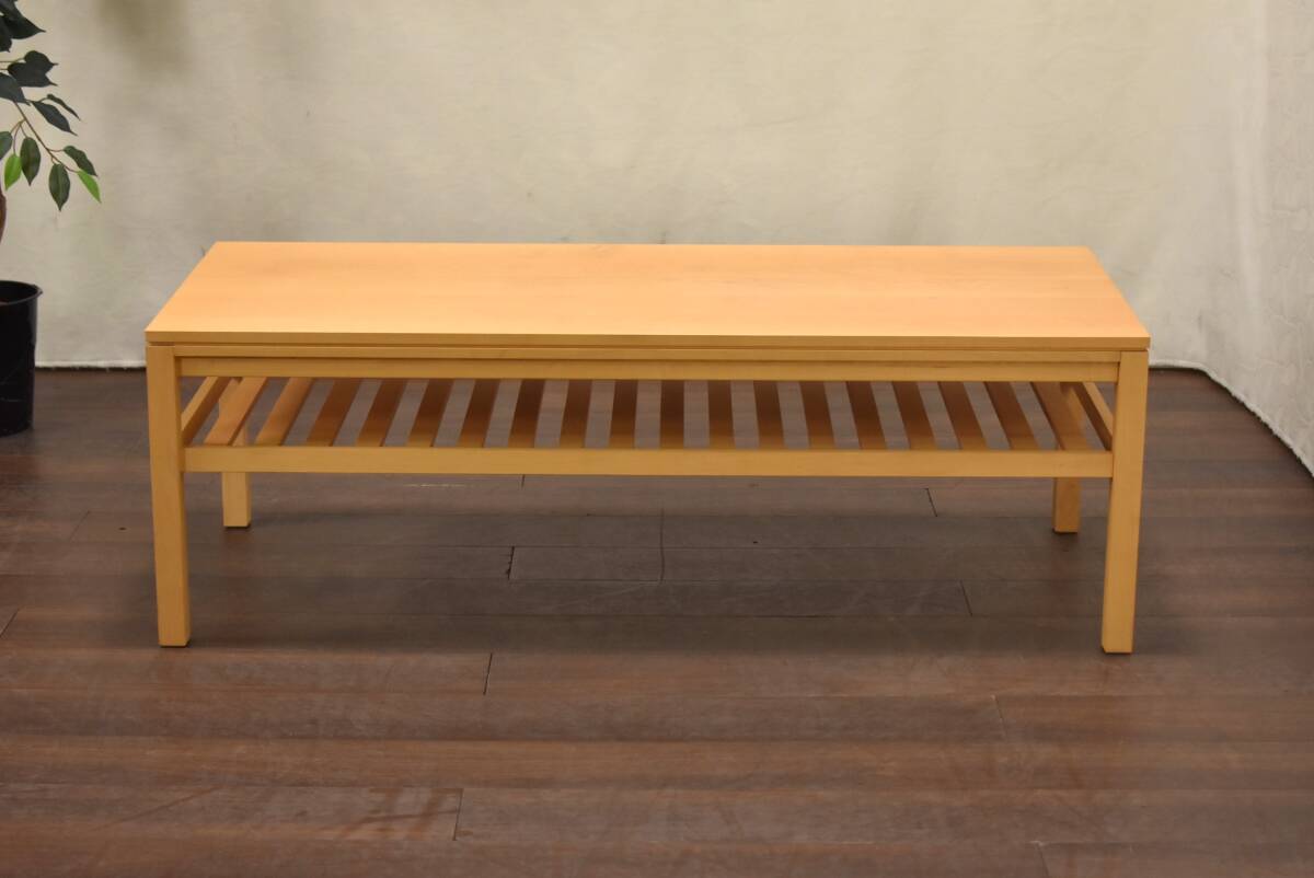 yt1677ジ モデルルーム展示品 カリモク リビングテーブル TU4105 QP 幅120cm センターテーブル/シンプル/ナチュラル/北歐スタイル 60908-13