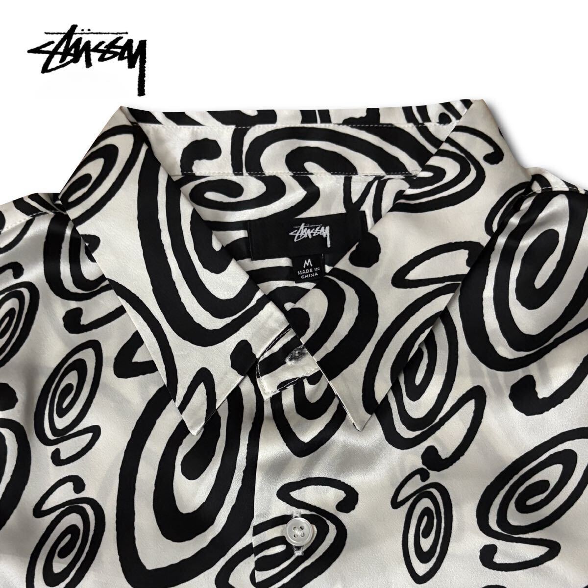 人気】Stussy Swirly S Silk Shirts ステューシー シルクシャツ