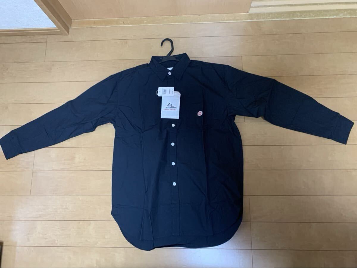 vincent et mireille シャツ 長袖 長袖シャツ ネイビー 濃紺 日本製 MLサイズ 40サイズ FREAKS STORE 綿100% タグ付き新品_画像2