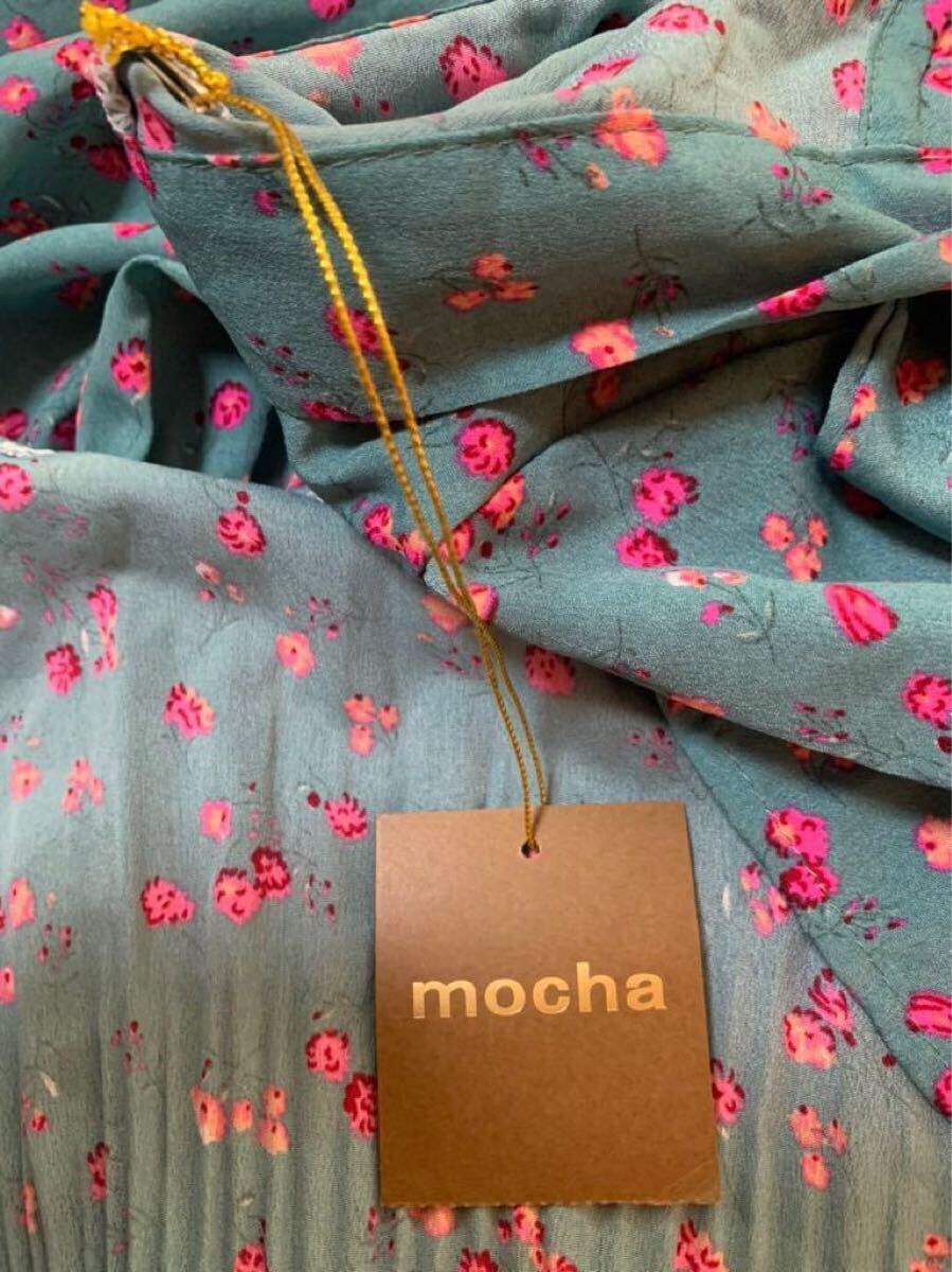 ワンピース 花柄 緑 グリーン エメラルドグリーン フリーサイズ mocha 下北沢 原宿系_画像7