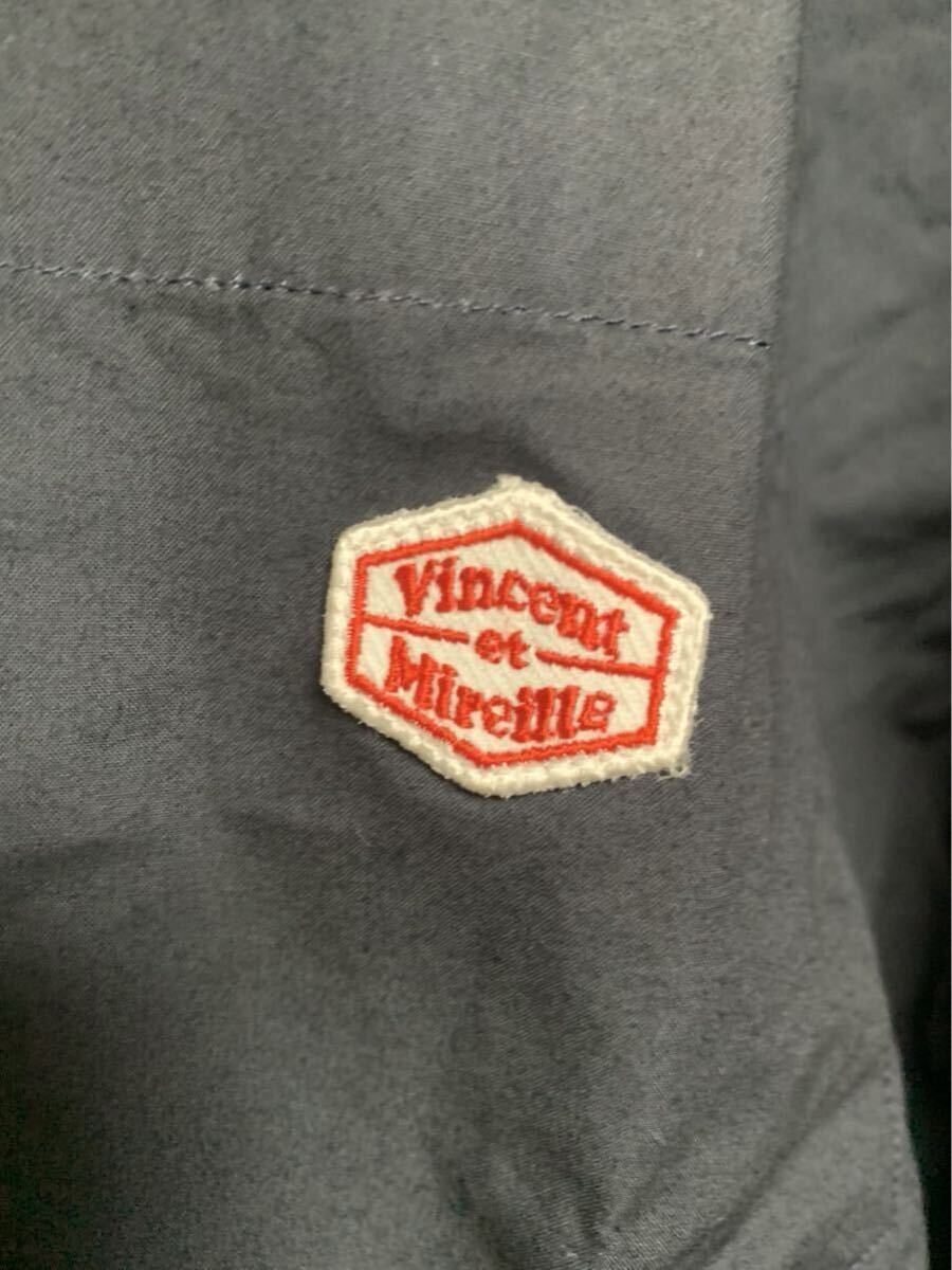 vincent et mireille シャツ 長袖 長袖シャツ ネイビー 濃紺 日本製 MLサイズ 40サイズ FREAKS STORE 綿100% タグ付き新品_画像4