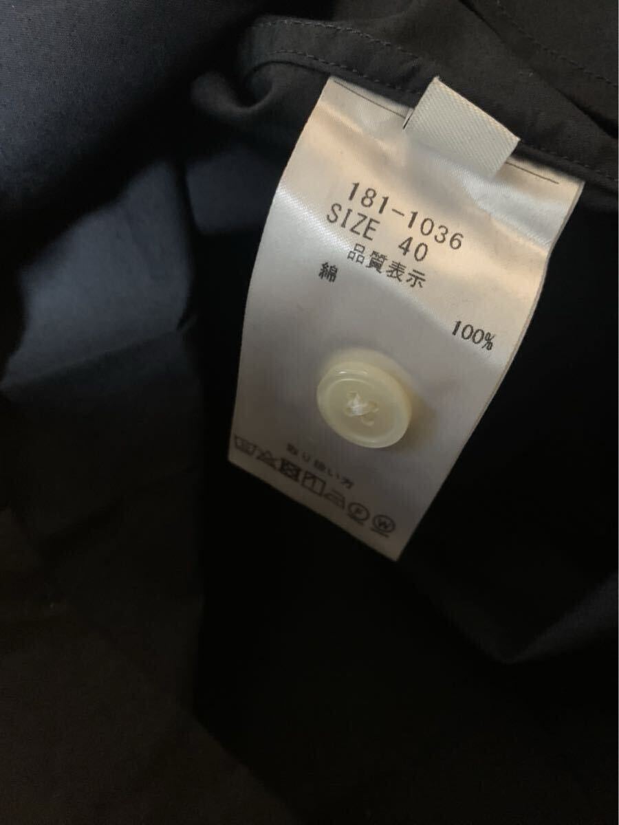 vincent et mireille シャツ 長袖 長袖シャツ ネイビー 濃紺 日本製 MLサイズ 40サイズ FREAKS STORE 綿100% タグ付き新品_画像7