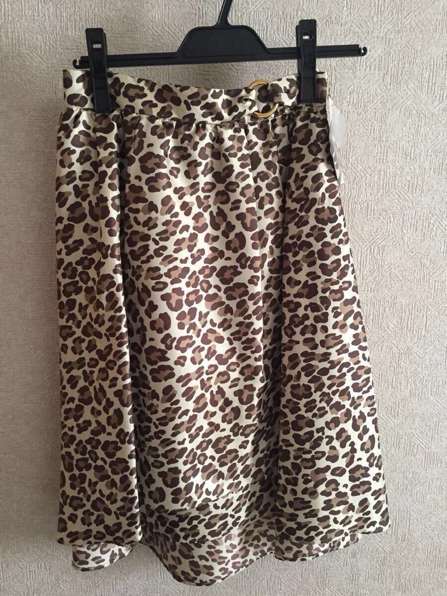 swingle スウィングル ヒョウ柄 アニマル スカート 日本製 Sサイズ_画像1