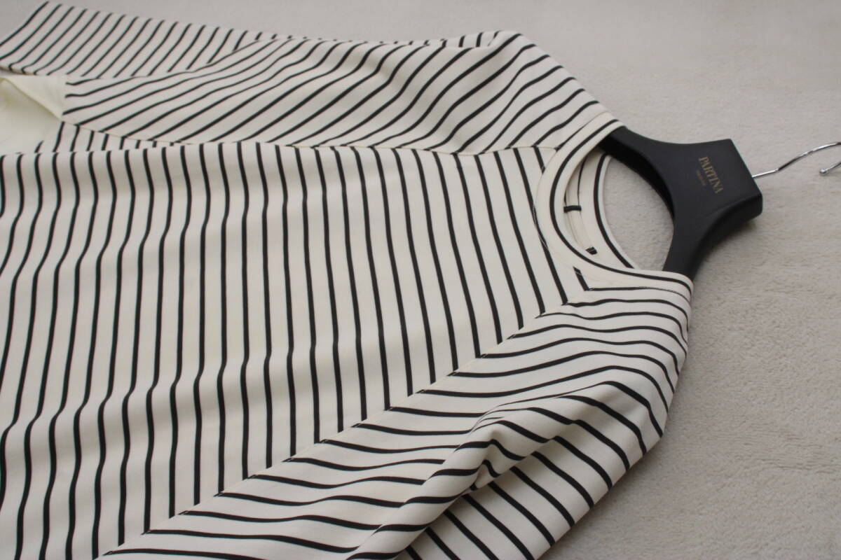 4-135 新品 布帛付きボーダープルオーバー