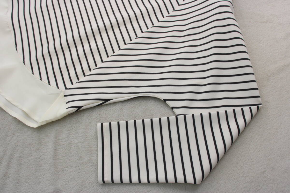 4-135 新品 布帛付きボーダープルオーバー