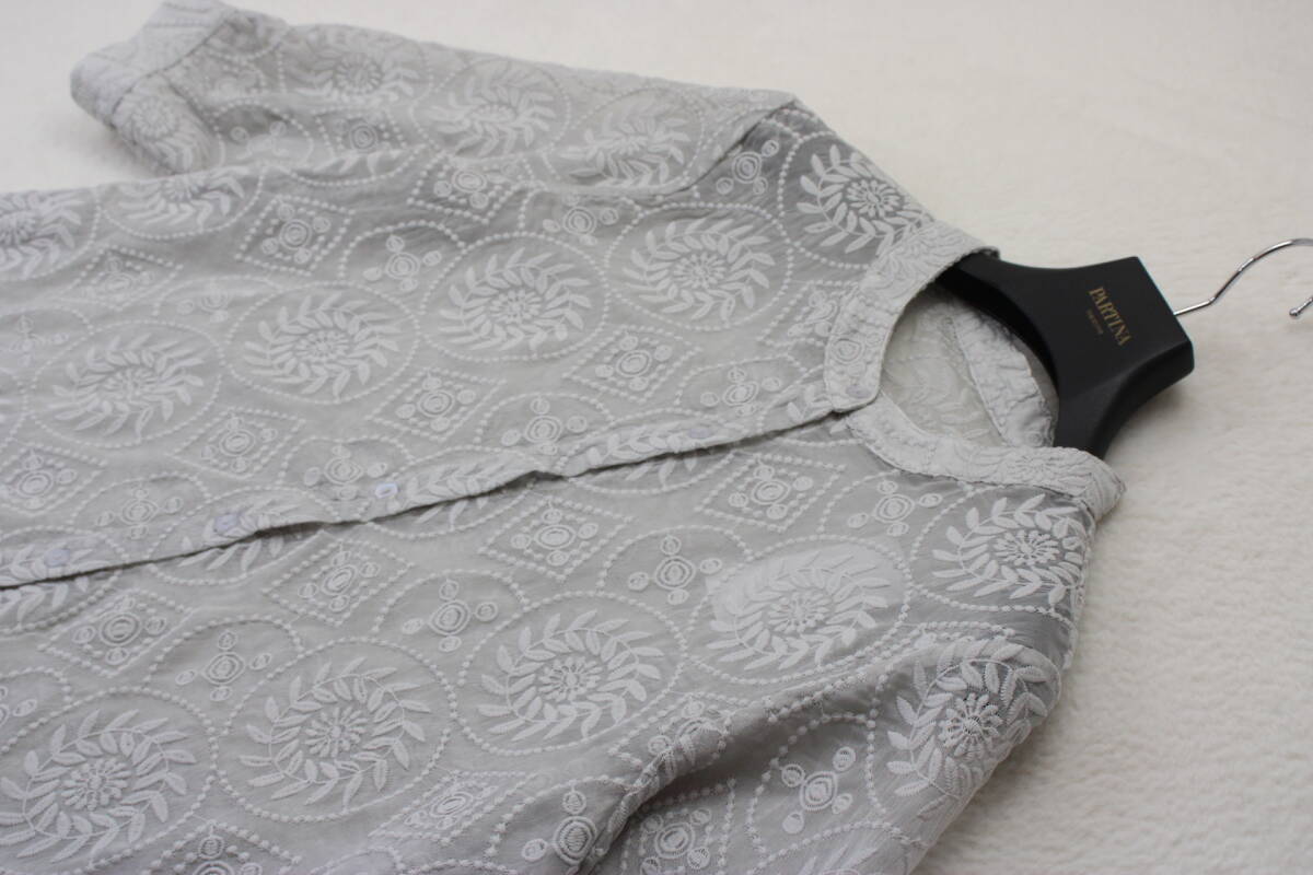 3-1668 新品 刺繍入りシアーブラウス