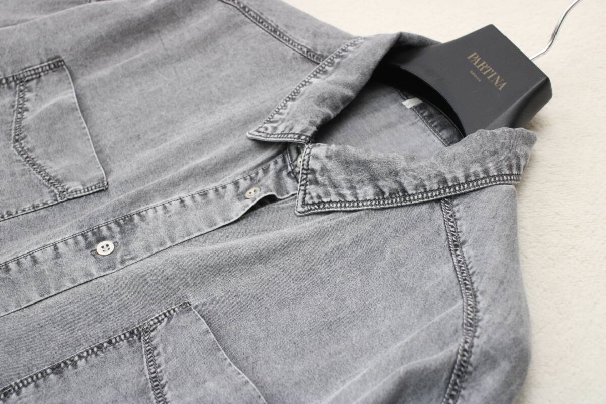 101-730 新品 デニム長袖シャツ ブラックＦサイズ 定価￥11,000稅込