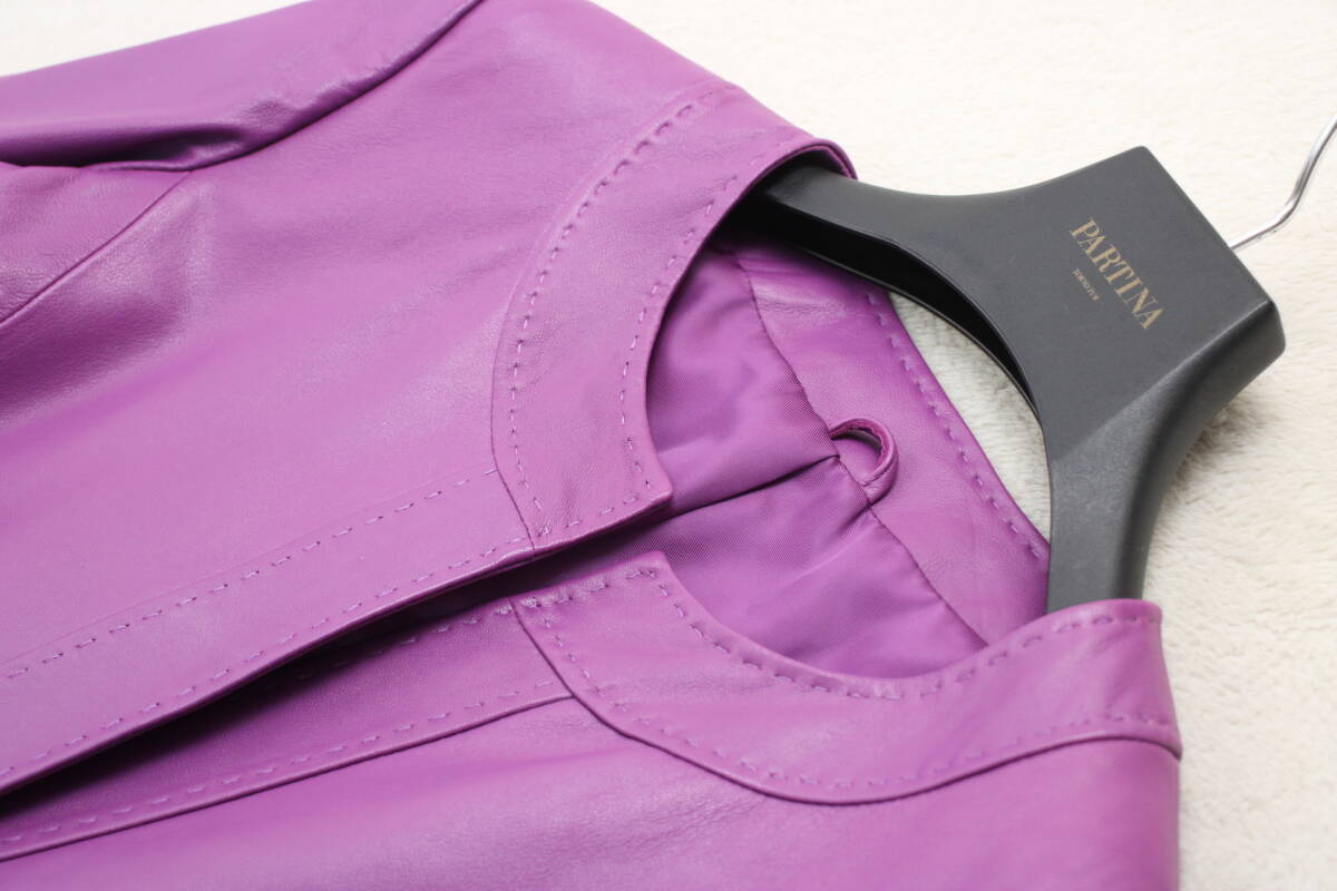 1-324 新品タグ付き 高級(jí)羊革ラムジャケット ピンク１１號(hào) 定価￥96,000＋稅