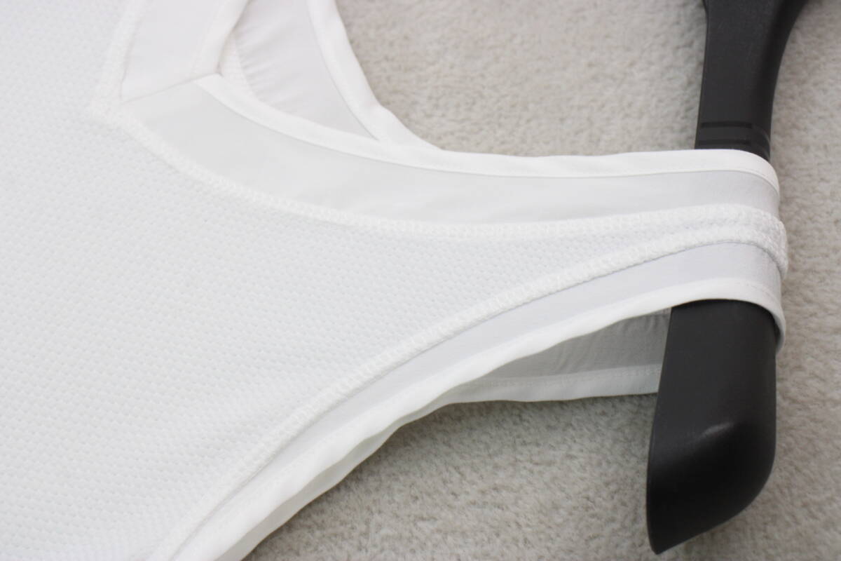 3-1764 新品 ２WAYラッセル編みノースリーブカットソー ホワイトＦサイズ