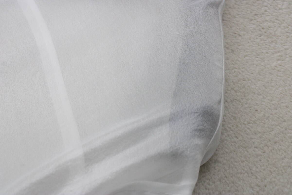 3-1102 新品 ショート丈シアーシャツ ホワイトＦサイズ