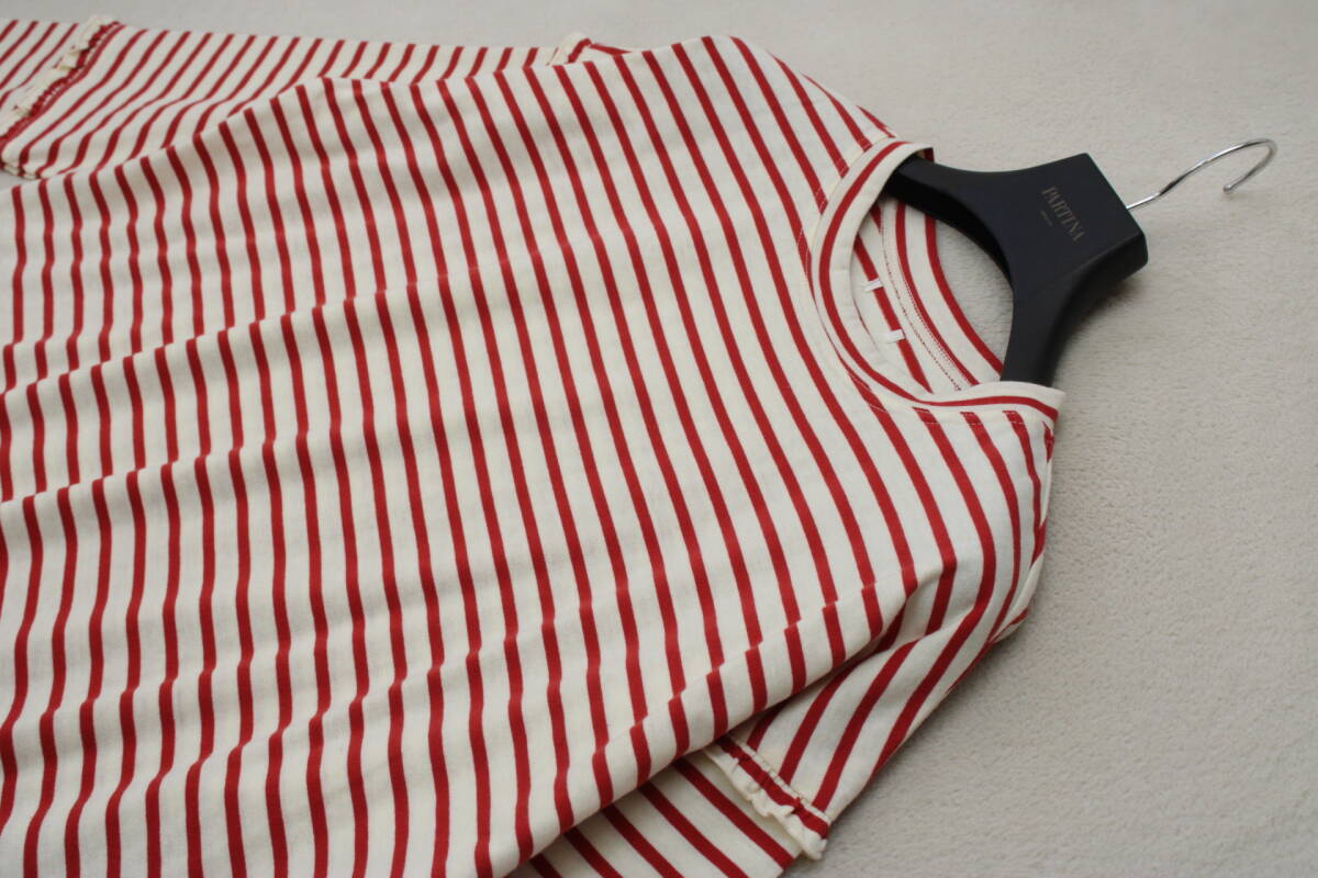 4-268 新品 コットン100％ボーダーカットソー Ｆサイズ 定価￥15,400