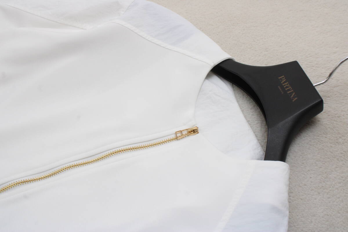 4-360 新品 異素材切替ボリューム袖ブルゾン 定価￥13,000＋稅