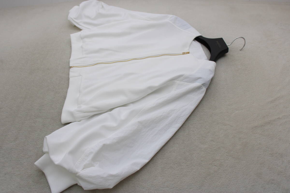 4-360 新品 異素材切替ボリューム袖ブルゾン 定価￥13,000＋稅