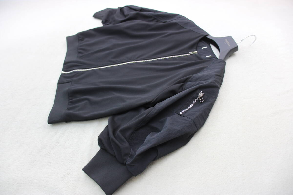 4-431 新品 異素材切替ボリューム袖ブルゾン