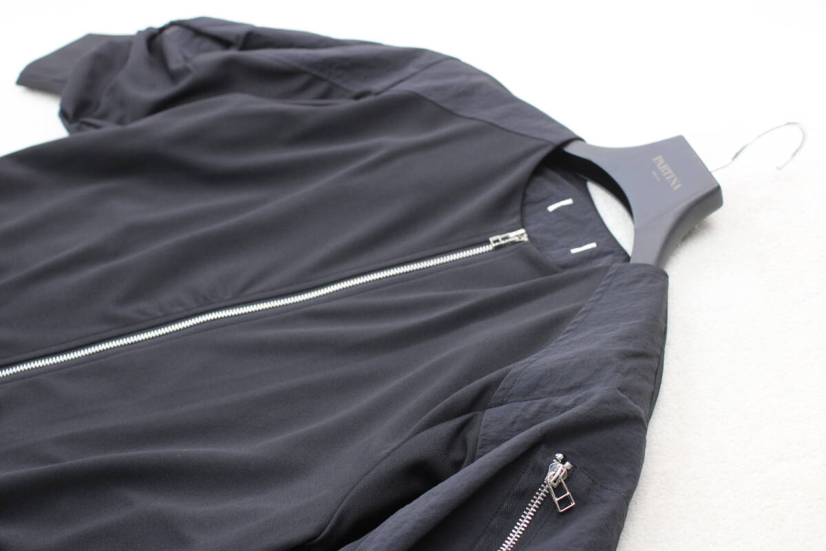 4-431 新品 異素材切替ボリューム袖ブルゾン