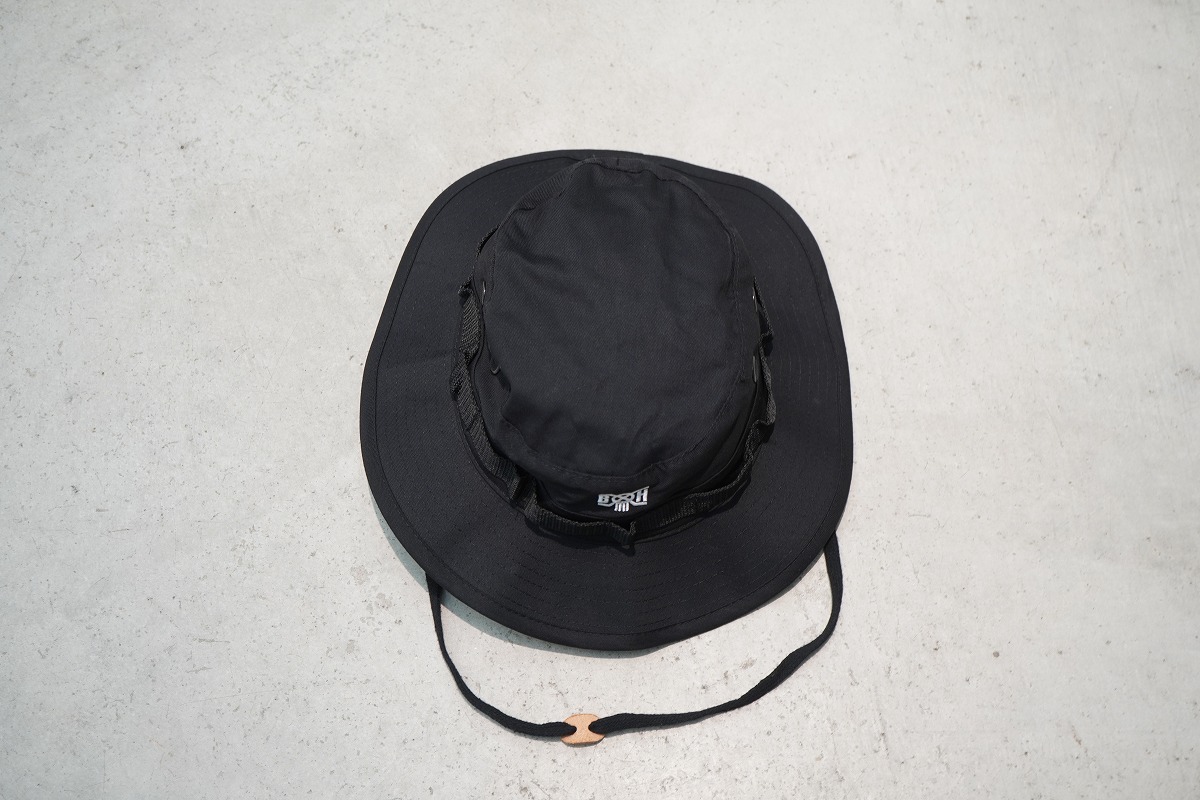 美品 正規(guī) BOUNTY HUNTER バウンティーハンター BxH Logo Jungle Hat サファリ ジャングル バケット ブーニー ハット 黒 本物523P▲