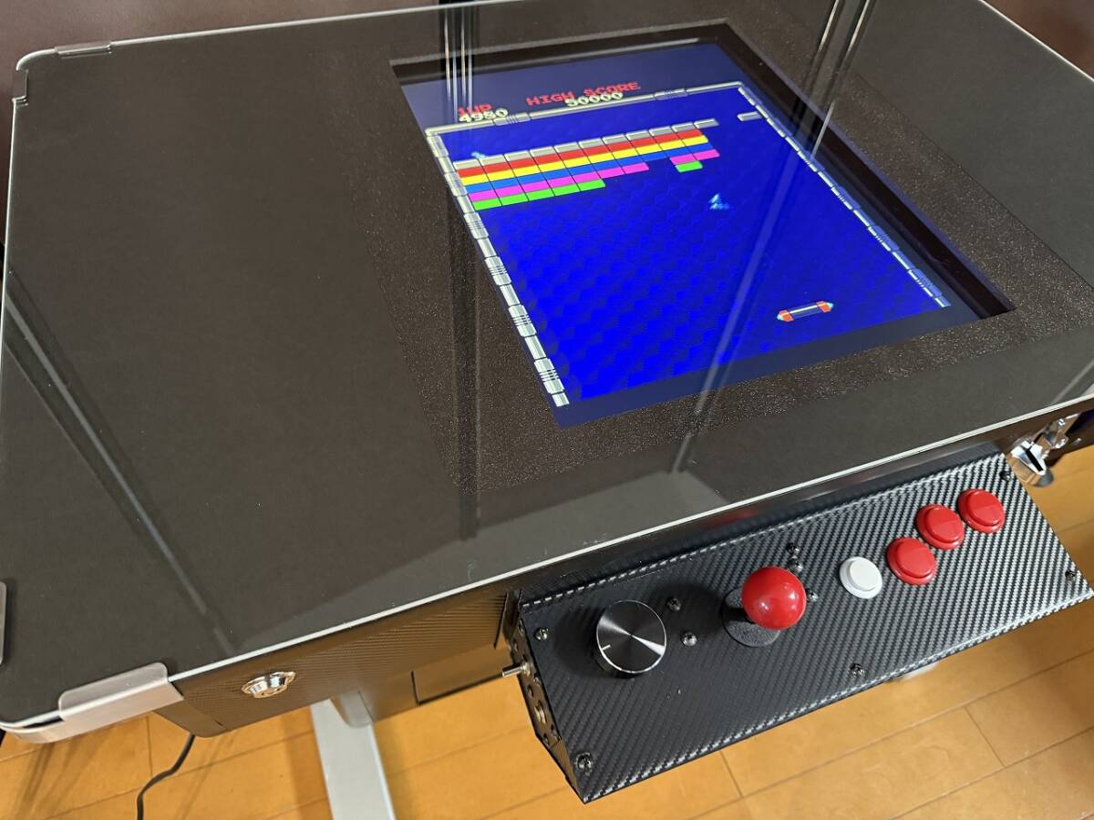 アーケードテーブル筐體　１９インチ液晶フルレストア品（６０in1カスタム）パドルコントローラー付き