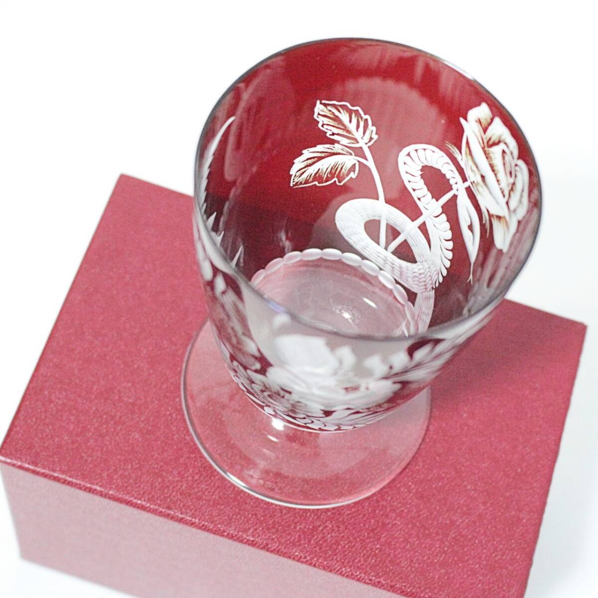 新品 箱付 ボヘミアグラス 世界限定コレクション「薔薇と蛇」　K5139 新品 箱付 ボヘミアグラス 世界限定コレクション「薔薇と蛇