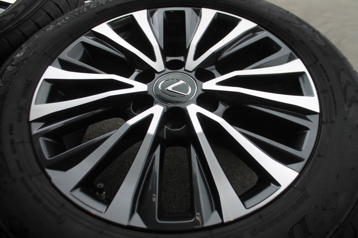 美品 レクサス LX300系純正アルミホイール 8.0J-20 +55 6H-139.7 ダンロップ グラントレック PT5A 265/55R20 109V 4本 LX 300 ランクル300