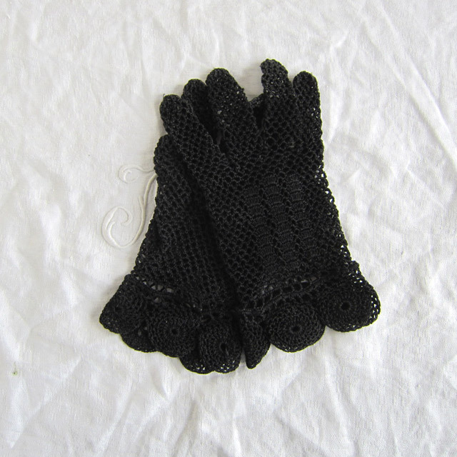 手編レース手袋 Sサイズ フランスアンティーク ヴィンテージ_画像1