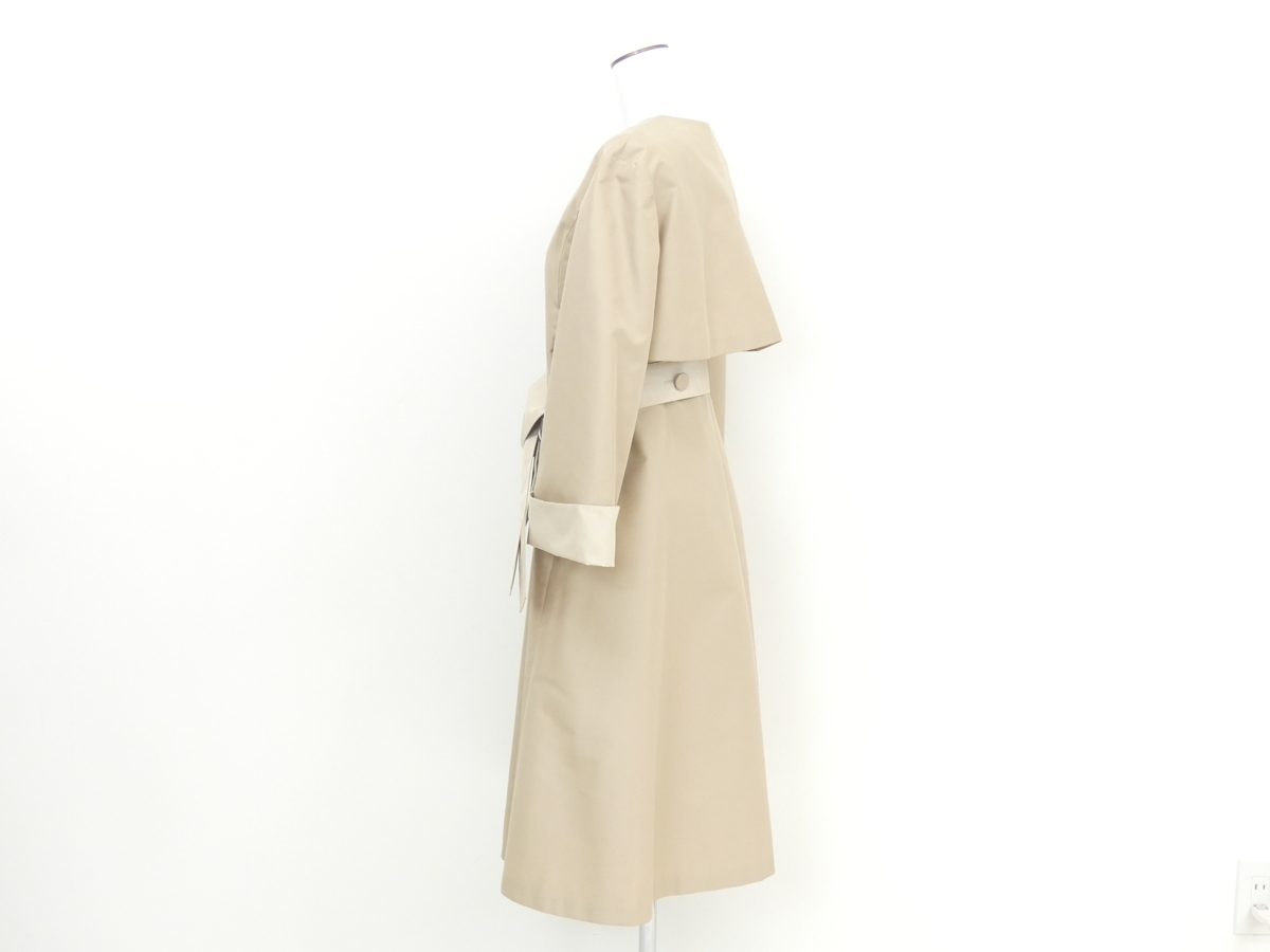 FOXEY コート トフィー 38 ベージュ シルクグログラン#ノーカラー '19年DM掲載 39476