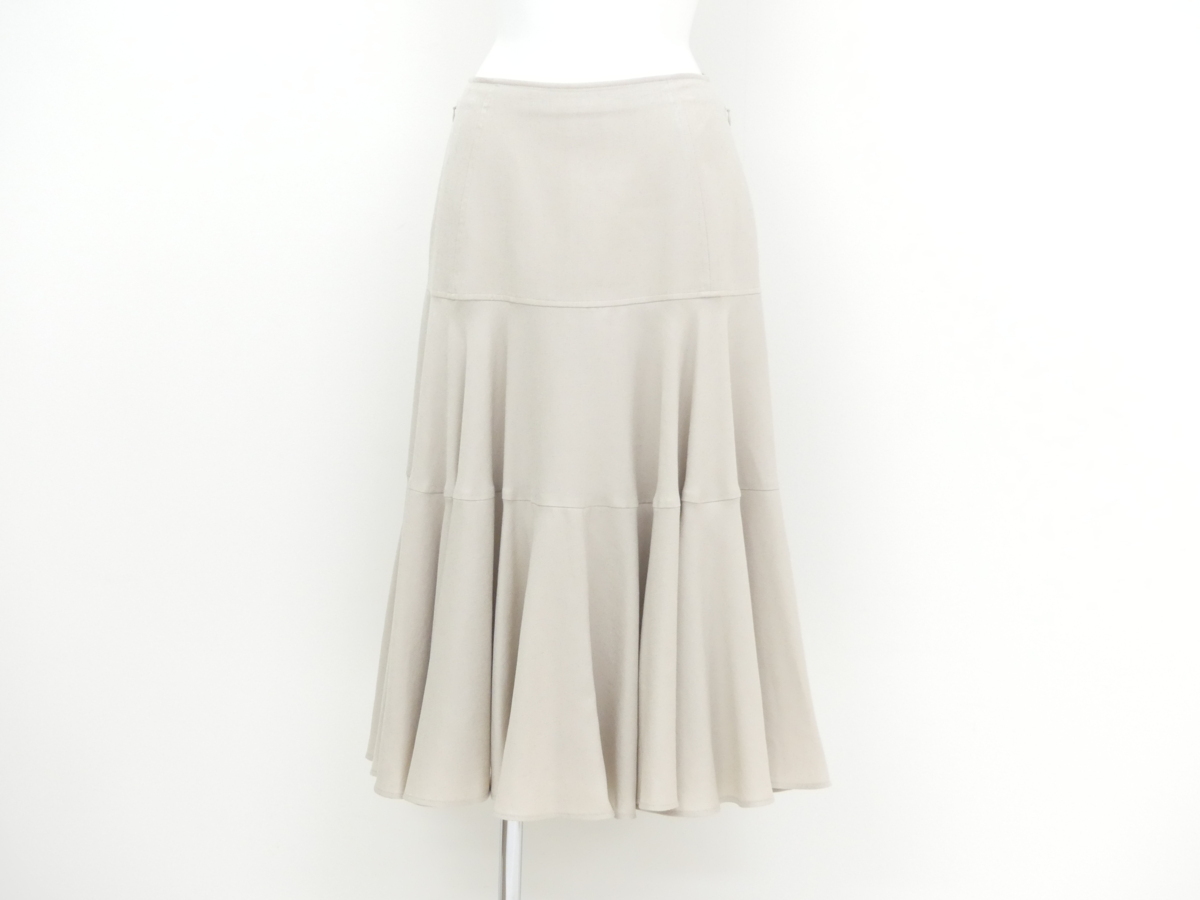 FOXEY NEWYORK ジョセフィンスカート 38 リッチベージュ トリアセテートBLEND 42278 '21年商品