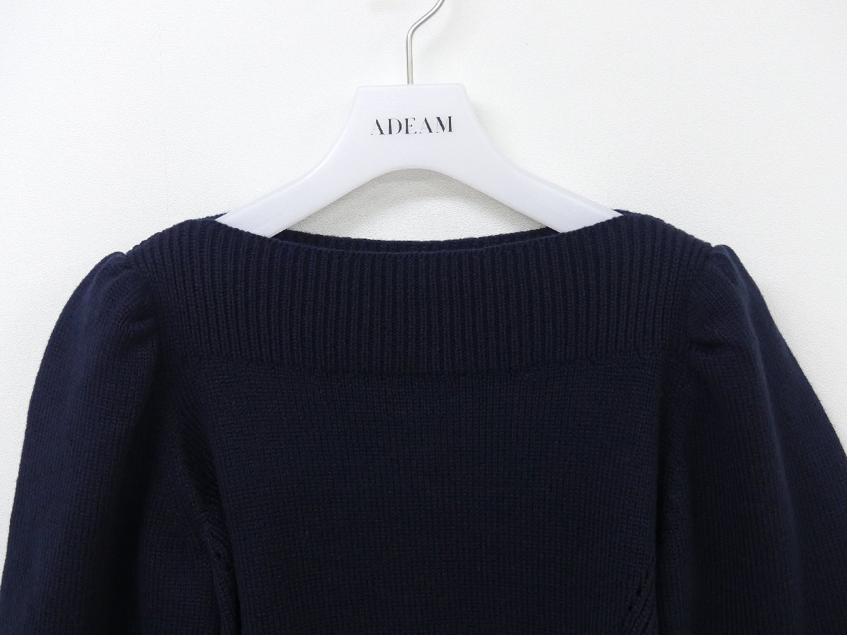 ADEAM ブロッサムセーター XS ミッドナイト コットンBLEND '22年商品 42524