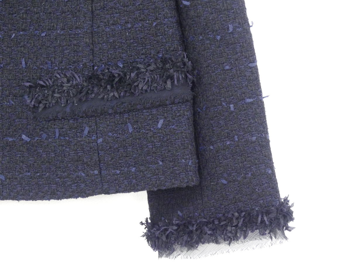 FOXEY ジャケット シャンパンツイード 38 ミッドナイトブルー NEWS掲載 38688 入園/入學(xué) 卒業(yè)/卒園