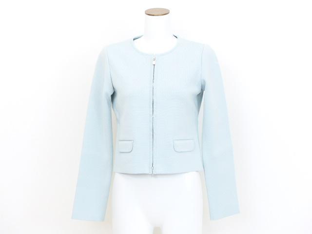 Sランク FOXEY ニットジャケット アーバンスタンダード 42 ミント レーヨンポリエステル 38054