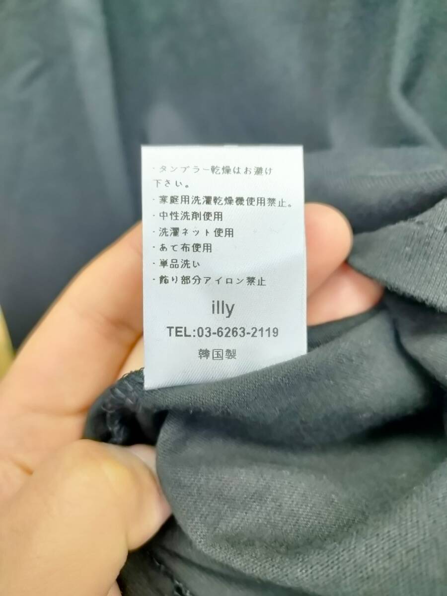 ★iIIy ORIGINAL 黒 Tシャツ 半袖Tシャツ ※一部変色あり(三枚目写真) フリーサイズ_画像5