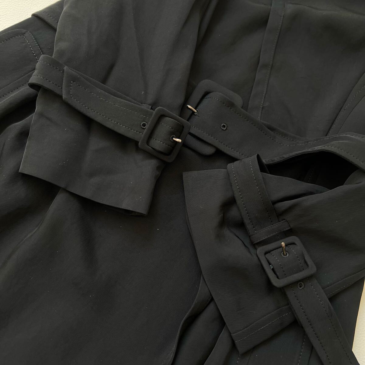 良品 GRACE CONTINENTAL グレースコンチネンタル GRACE CLASS グレースクラス スプリングコート トレンチコート ブラック 38