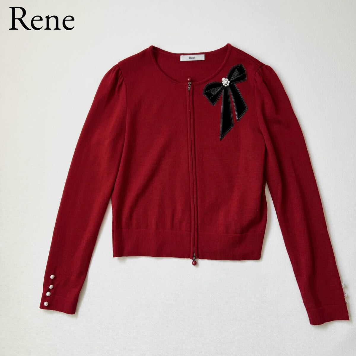 良品 Rene ルネ ニットカーディガン ジップカーディガン