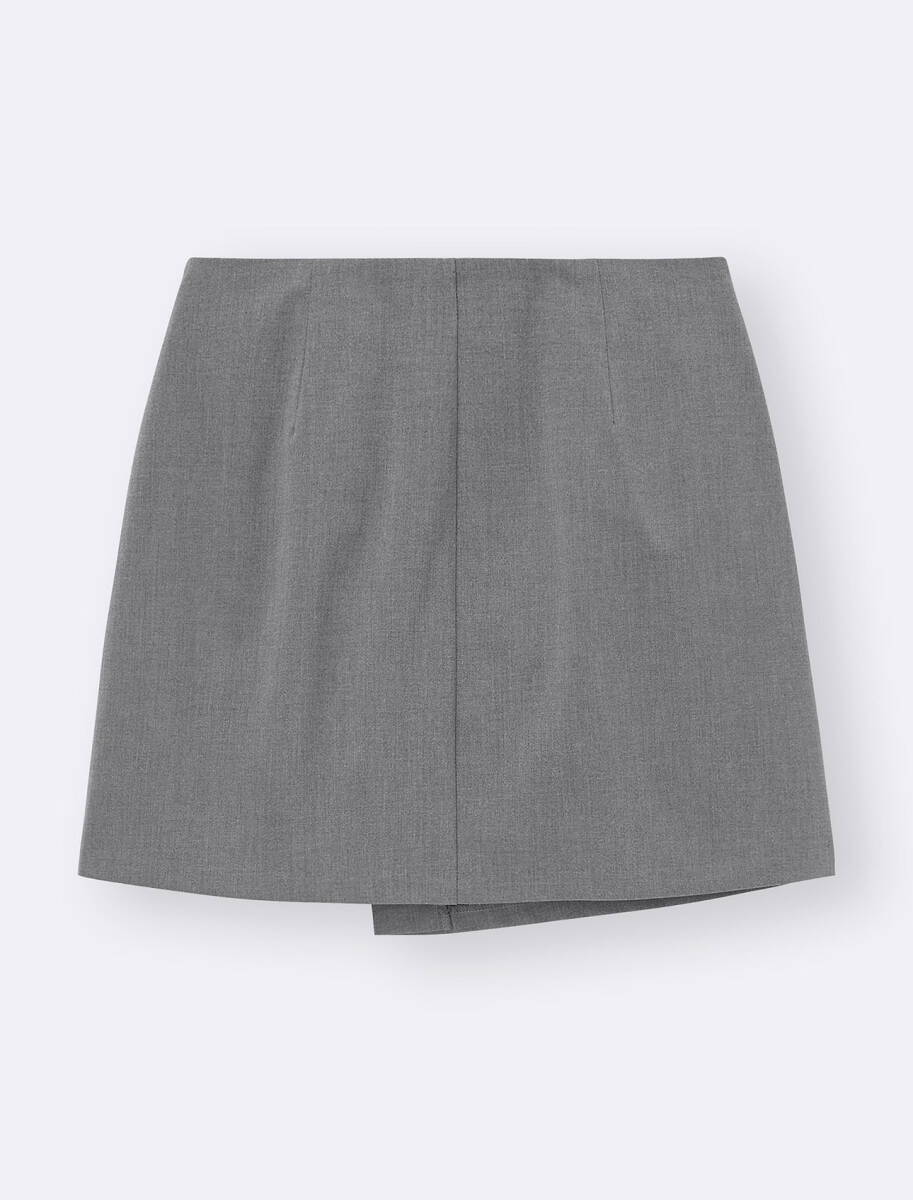 ■■大きいサイズ■■2ピース スカート パンツGUセットQジーユー3XLセパレート総ゴム4Lレディース灰グレー仕事ビジネス綺麗め オフィス_画像5